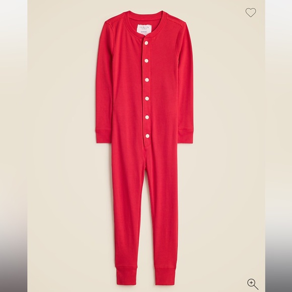 Crewcuts Other - Jcrew Crewcuts Red Button-Up Pajama long John union suit kids.